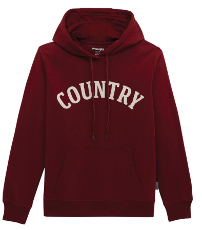 COUNTRY RETRO HOODIE POMERGRANAT