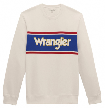 WRANGLER CREW SWEATSHIRT WHITE