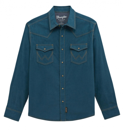 RETRO LS SNAP SHIRT NAVY