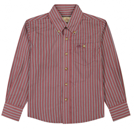 BOYS CLASSIC LS SHIRT RED STRIPE