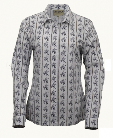 BRONC STRIPE SHIRT WHITE