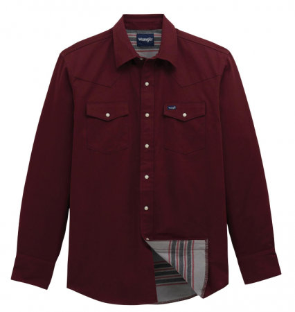 Flannel Lined Workshirt Red Grey