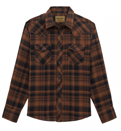 RETRO LS FLANNEL BROWN