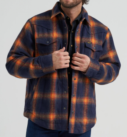 Mens Flannel Shacket Night Sky