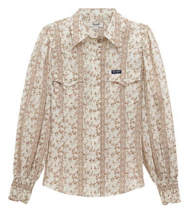 WESTERN PUFF SLEEVE BLOUSE WHITE