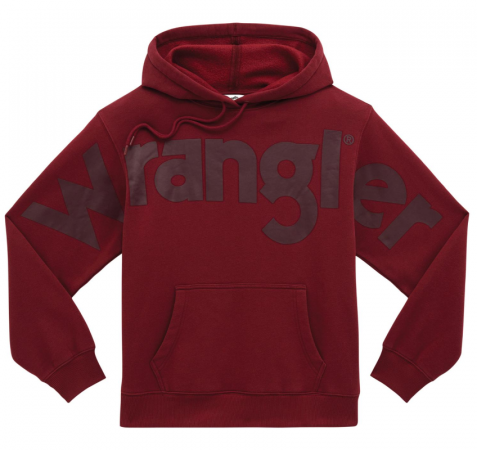 WRANGLER LOGO HOODIE BURGUNDY