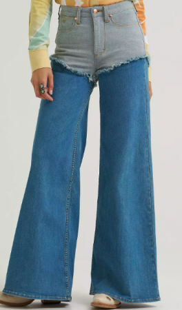LW CHAP PIECED WIDE LEG JEAN