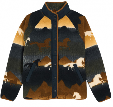 Retro Hay Away Snap Jacket Horse