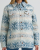Retro Lined Shacket Blue Aztec