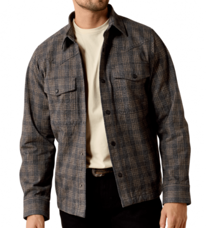 MNS Menswear Shirt Jacket Brn