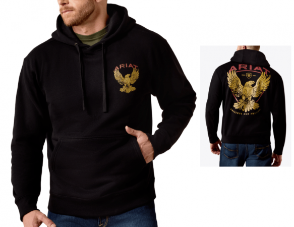 MNS Ariat Rustic Eagle Hoodie