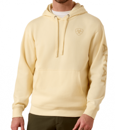 MNS Ariat Logo Hoodie Vanilla