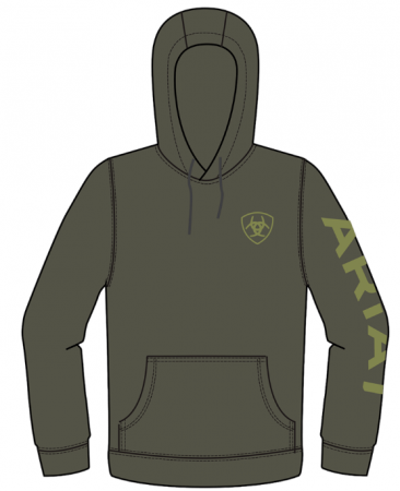 MNS Ariat Logo Hoodie Grape Leaf