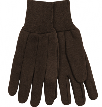BROWN JERSEY GLOVE 9OZ 6PK LG