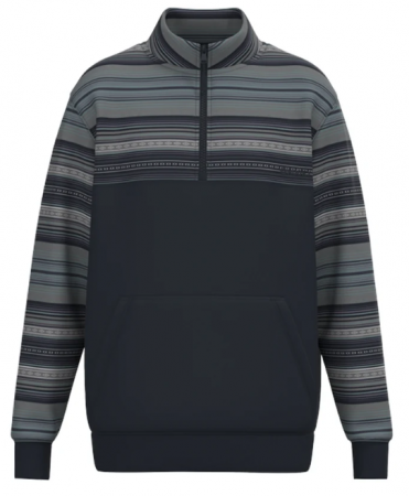 MENS NAVY PULLOVER GREY STRIPE