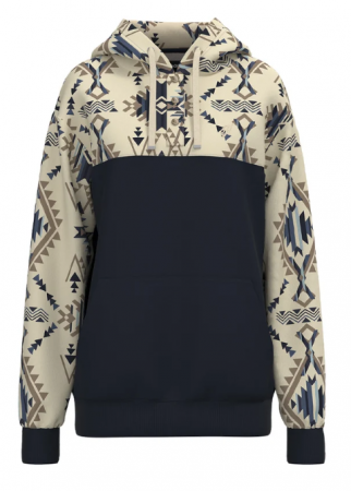 WMS JIMMY HOODIE NAVY AZTEC