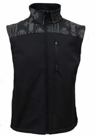 JACKSON MENS VEST GREY AZTEC